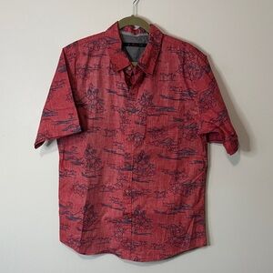 Stoic Men’s Short Sleeve Button Down Hawaiian Shirt Cotton